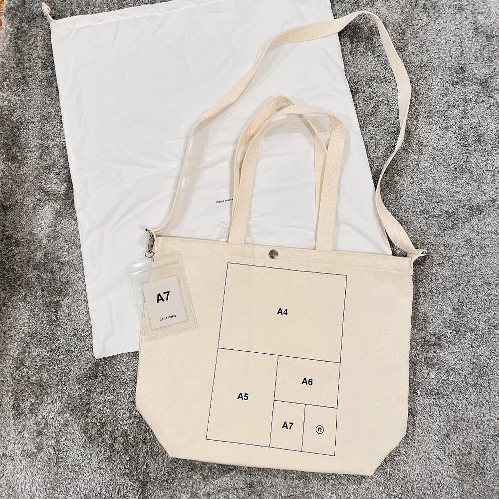 [NWT]nana nana A7 Paper Canvas Tote Bag-M
